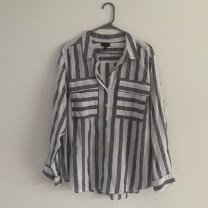 Who What Wear Striped Blouse Size XXL